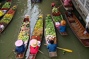 Wet market in Thailand