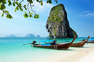 Railey Beach i Thailand